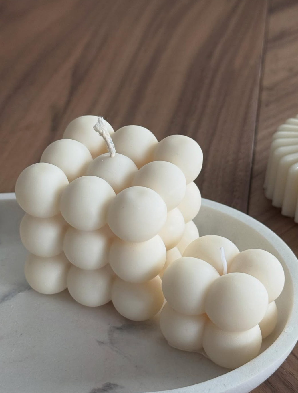 Skulptuurküünalde komplekt 'Miss Bubble' & 'Lil bubble'